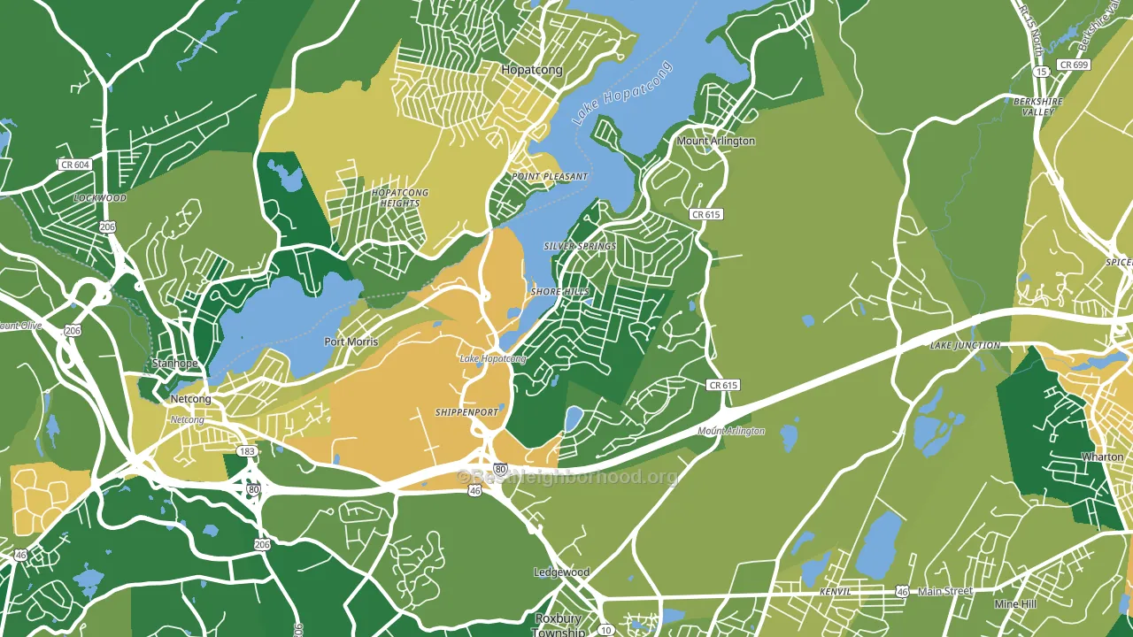 07850, NJ block-group voter-turnout map