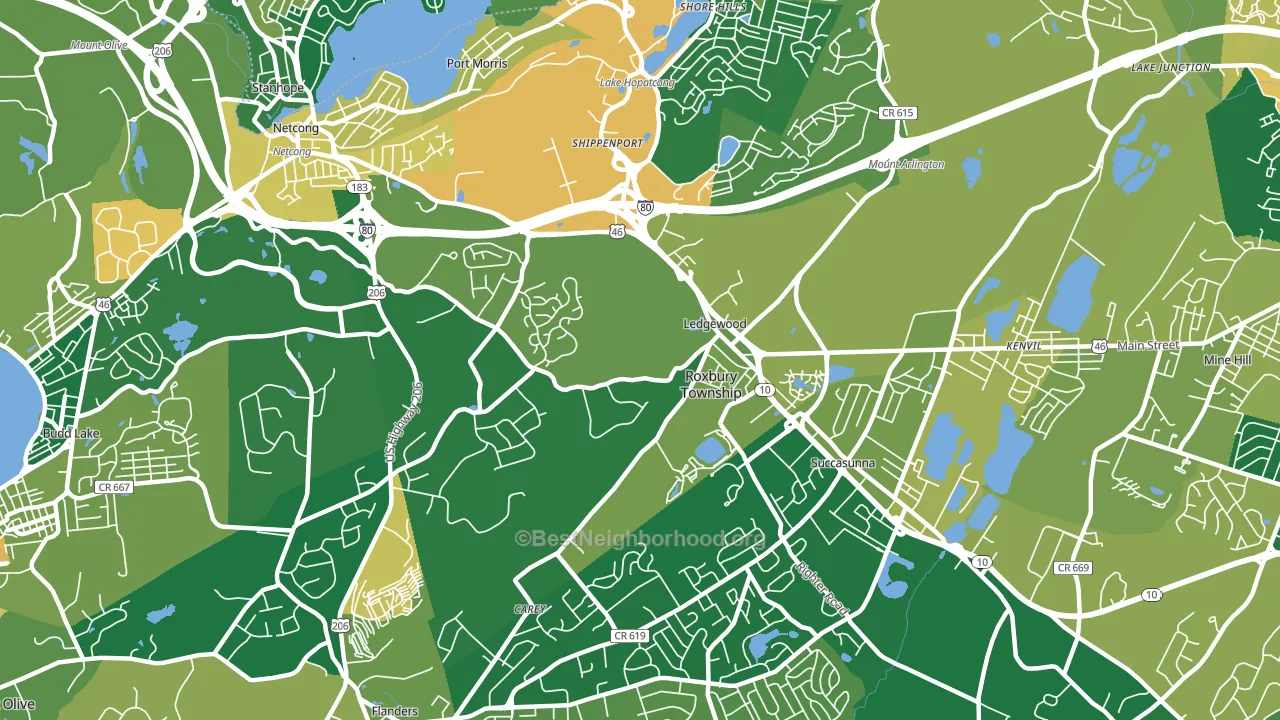 07852, NJ block-group voter-turnout map