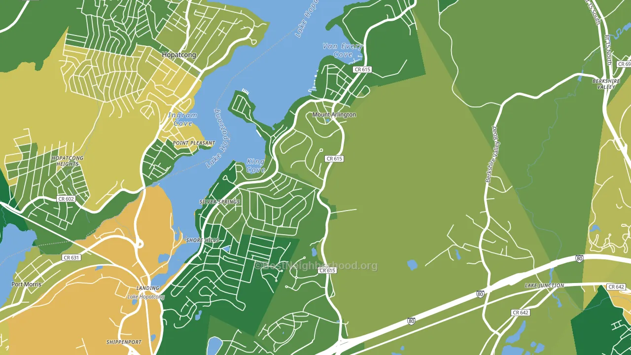 07856, NJ block-group voter-turnout map