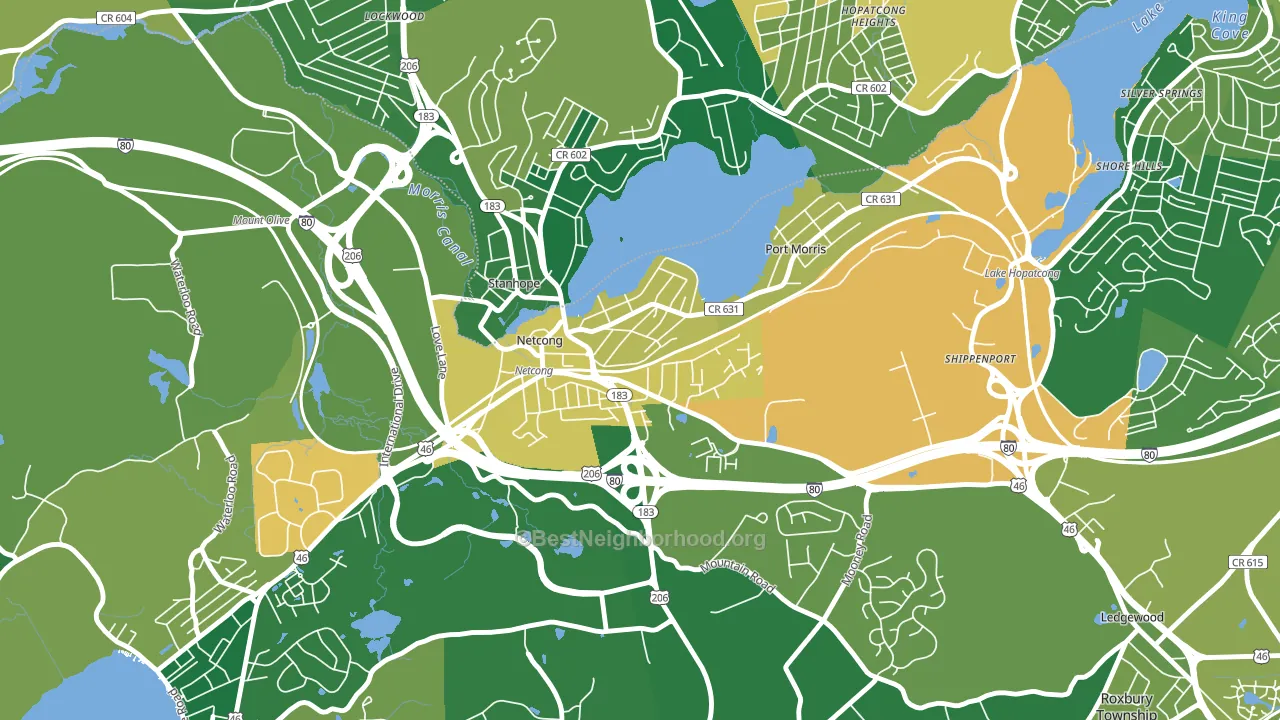 07857, NJ block-group voter-turnout map