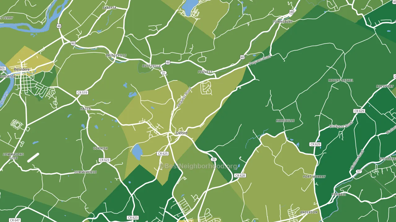 07863, NJ block-group voter-turnout map