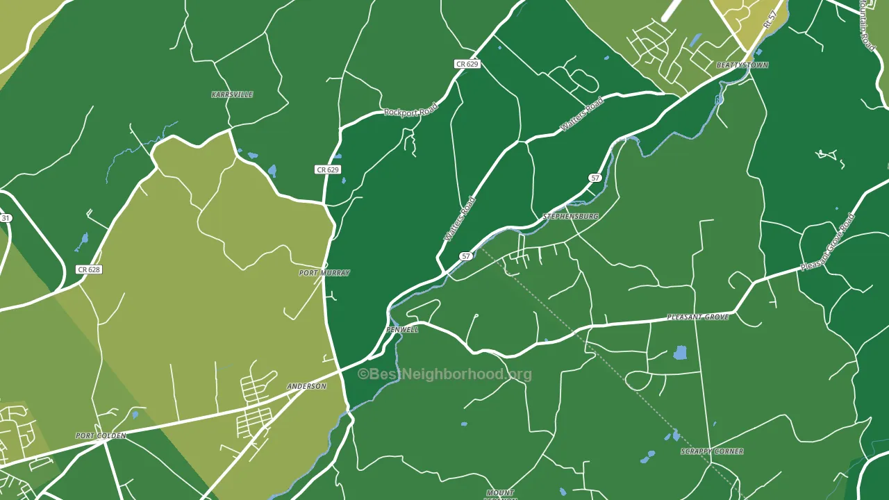 07865, NJ block-group voter-turnout map