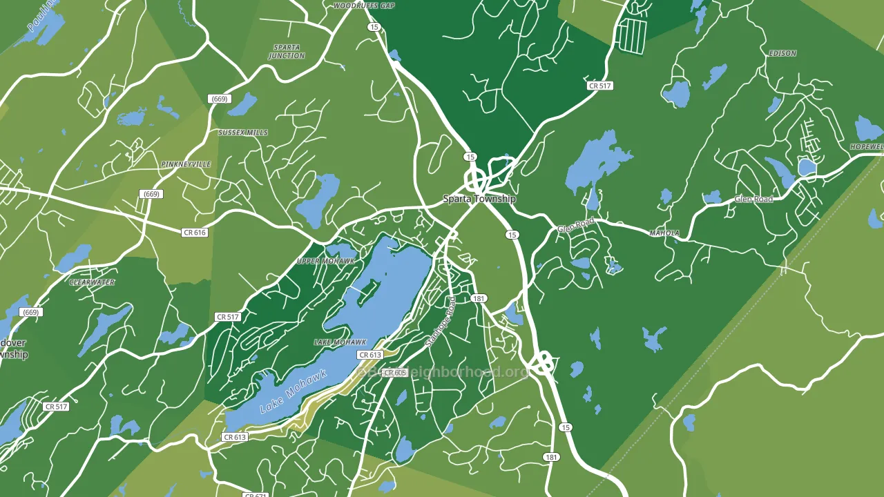 07871, NJ block-group voter-turnout map