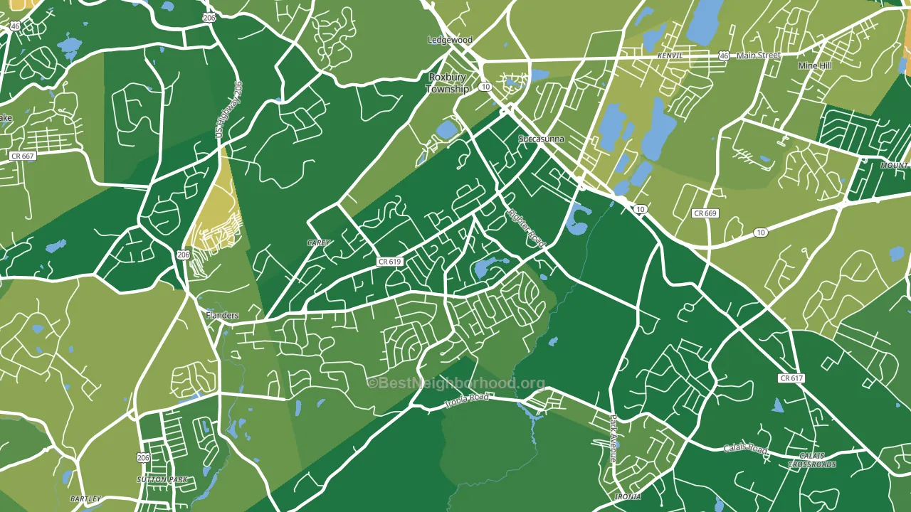 07876, NJ block-group voter-turnout map