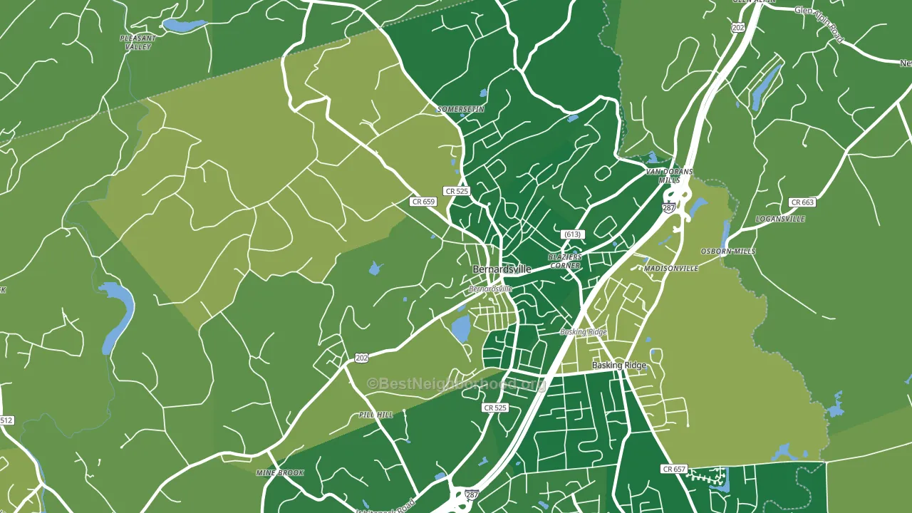07924, NJ block-group voter-turnout map