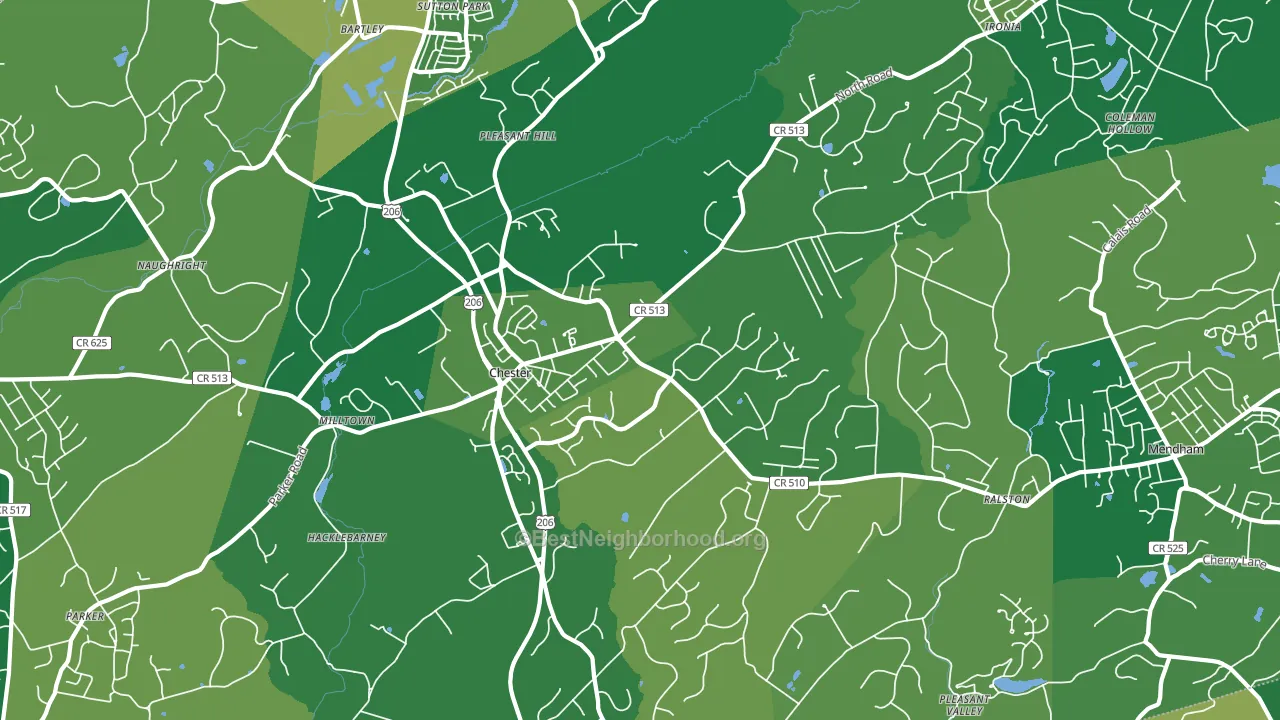 07930, NJ block-group voter-turnout map