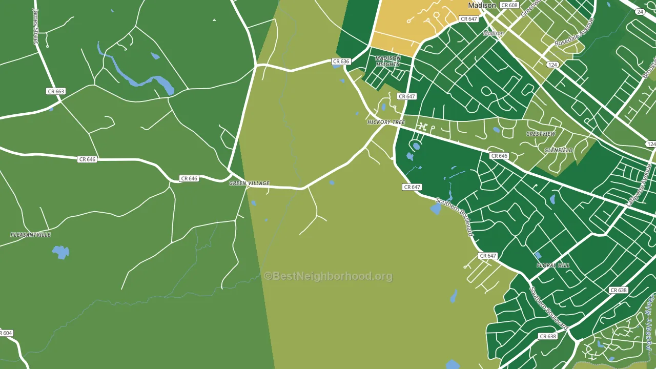 07935, NJ block-group voter-turnout map