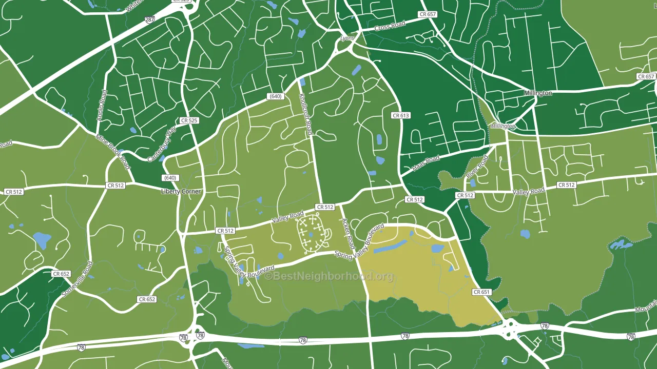 07939, NJ block-group voter-turnout map