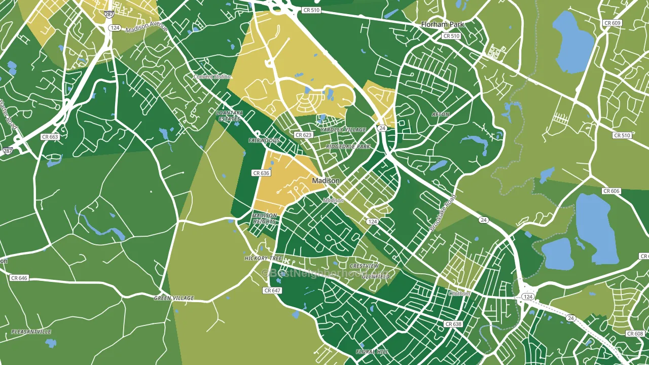 07940, NJ block-group voter-turnout map