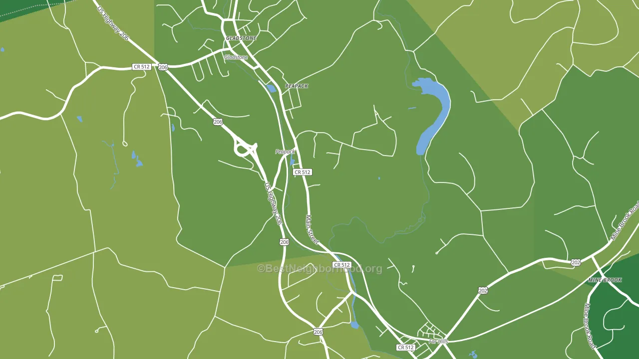 07977, NJ block-group voter-turnout map