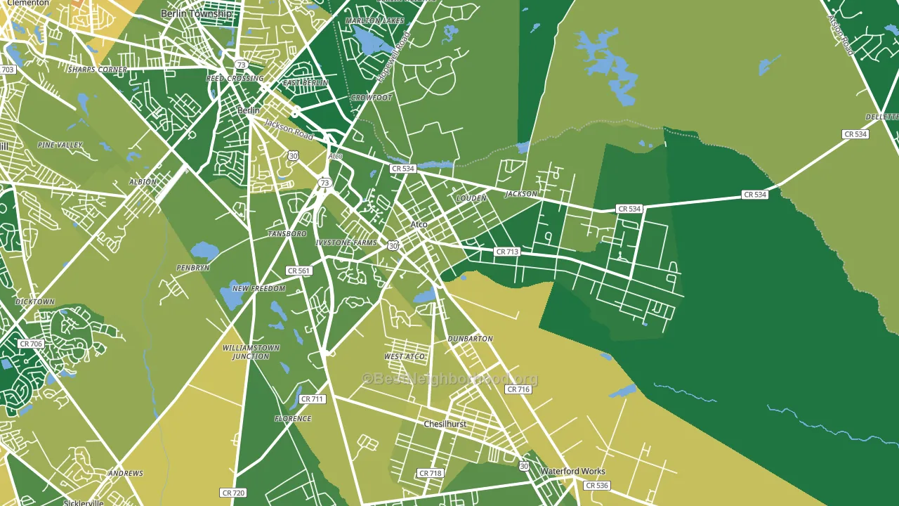 08004, NJ block-group voter-turnout map