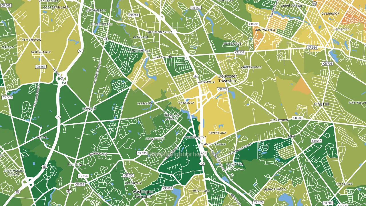 08012, NJ block-group voter-turnout map