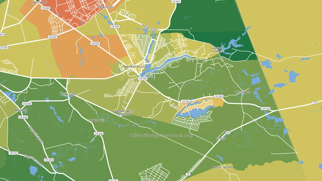 08015, NJ block-group voter-turnout map