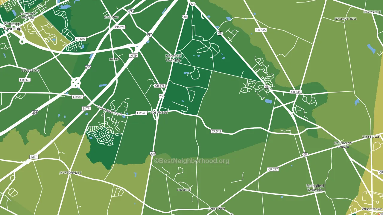08022, NJ block-group voter-turnout map
