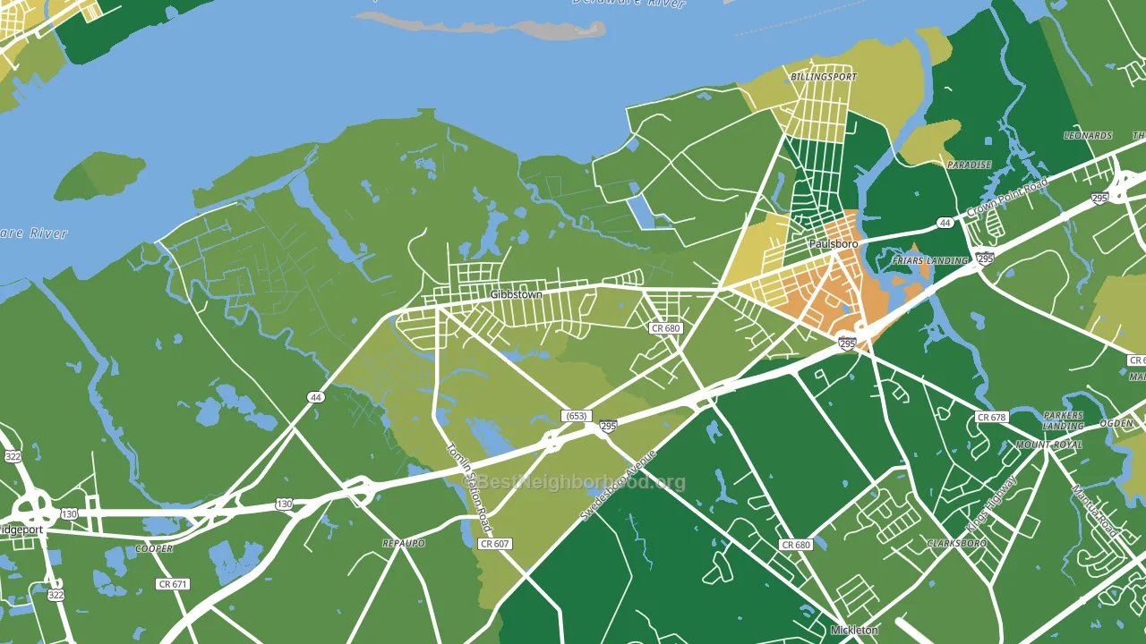 08027, NJ block-group voter-turnout map
