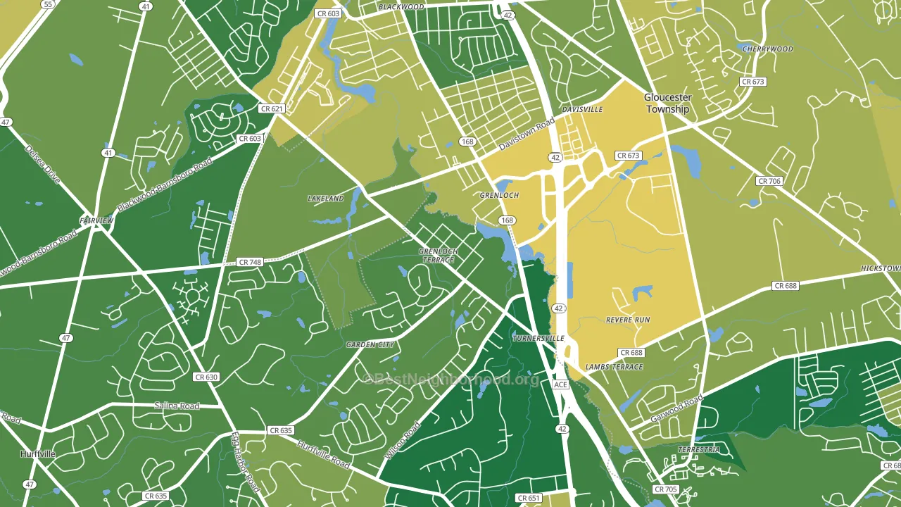 08032, NJ block-group voter-turnout map