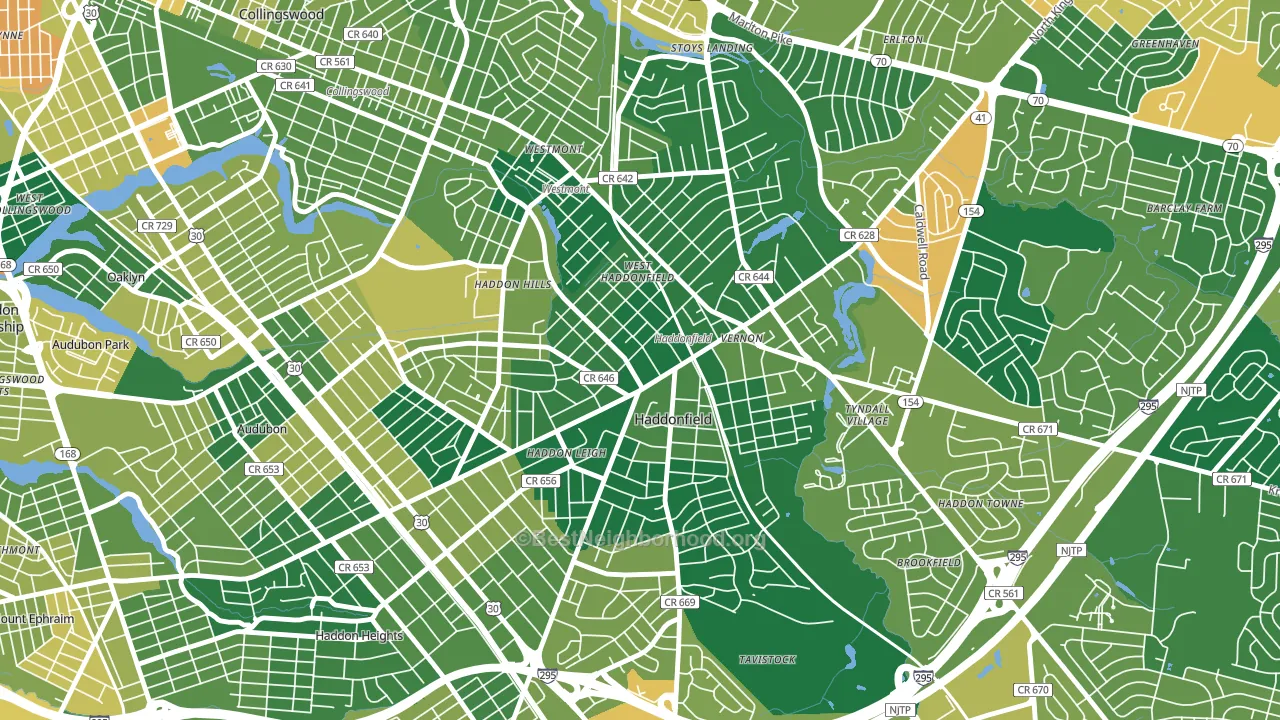 08033, NJ block-group voter-turnout map