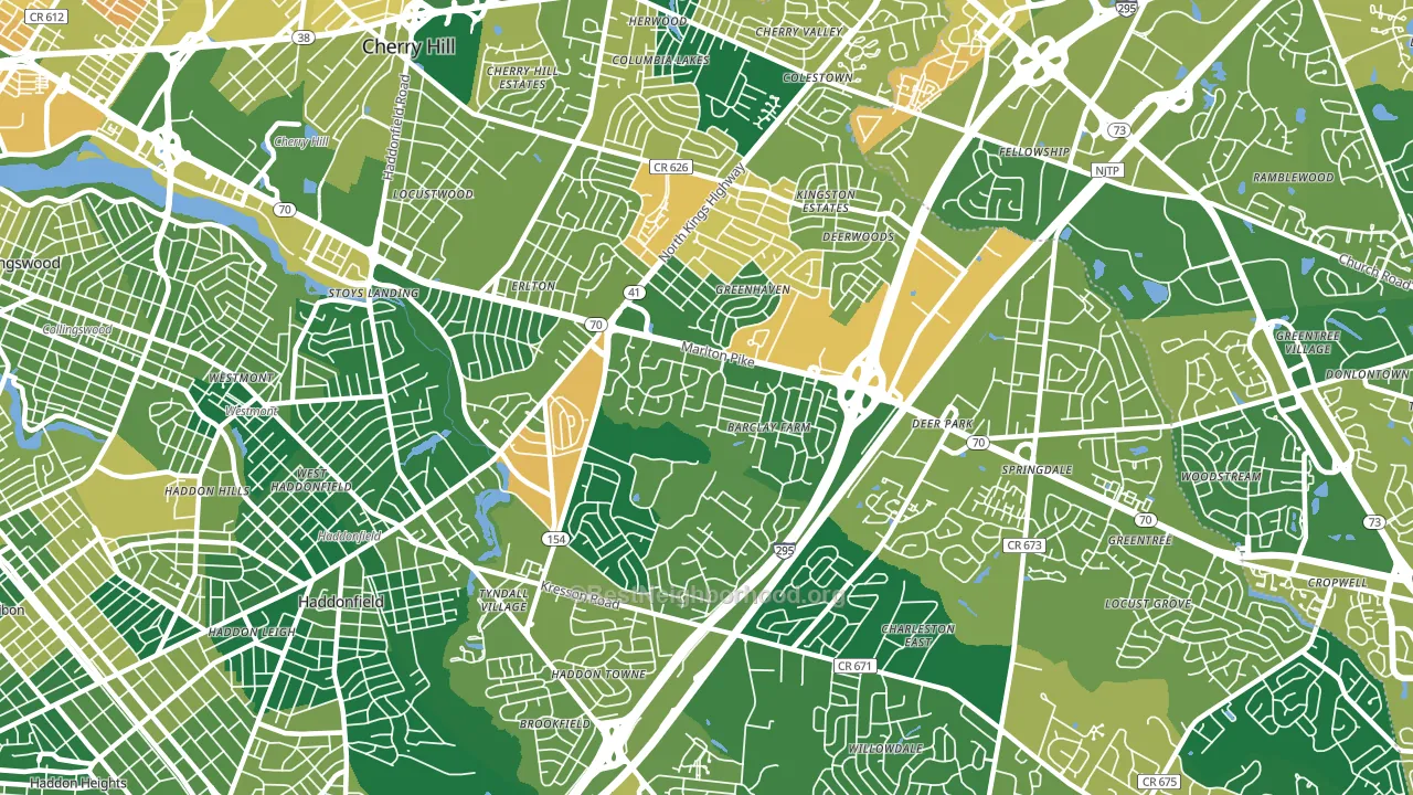 08034, NJ block-group voter-turnout map