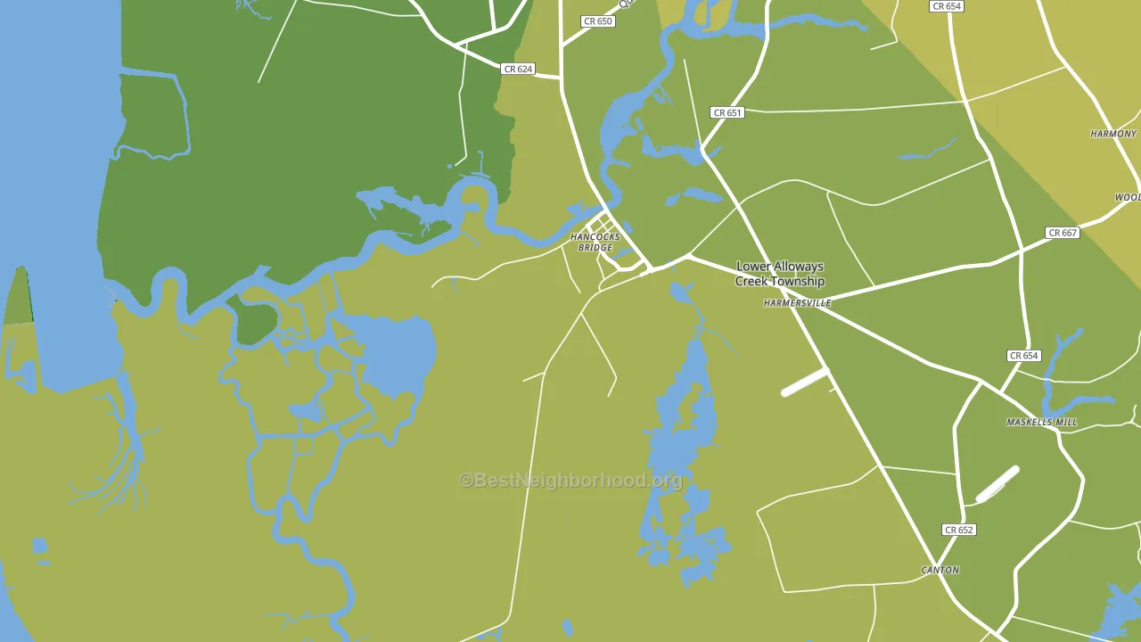 08038, NJ block-group voter-turnout map