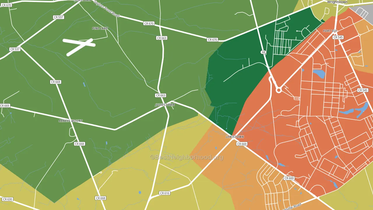 08042, NJ block-group voter-turnout map