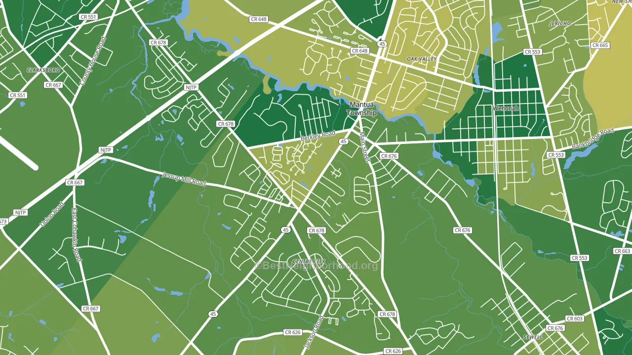 08051, NJ block-group voter-turnout map