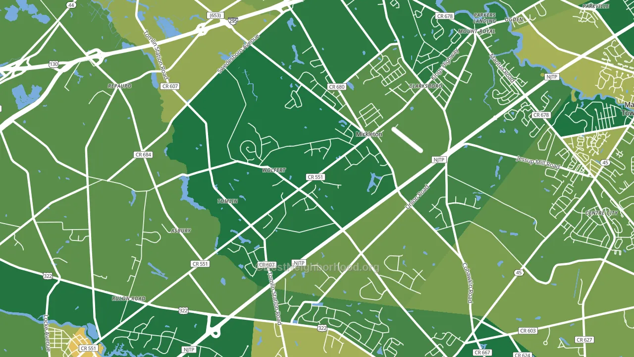 08056, NJ block-group voter-turnout map
