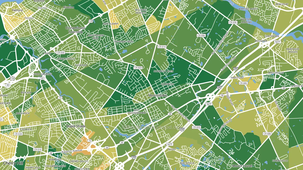 08057, NJ block-group voter-turnout map