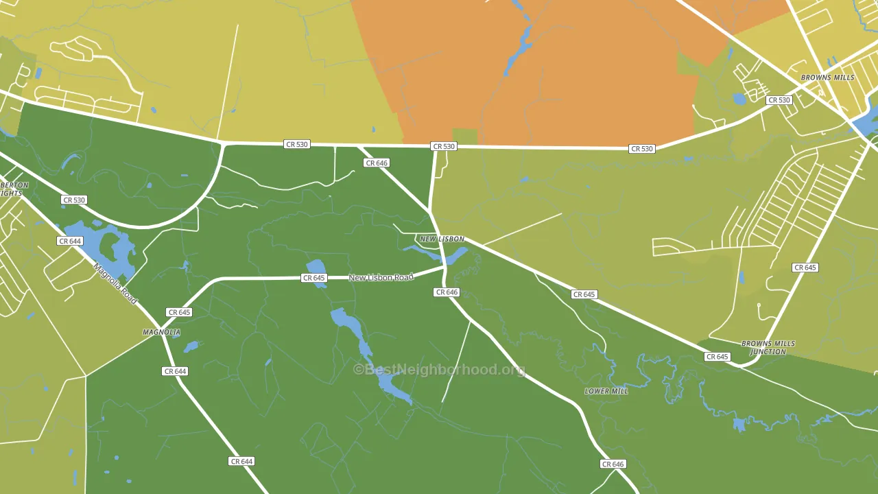 08064, NJ block-group voter-turnout map