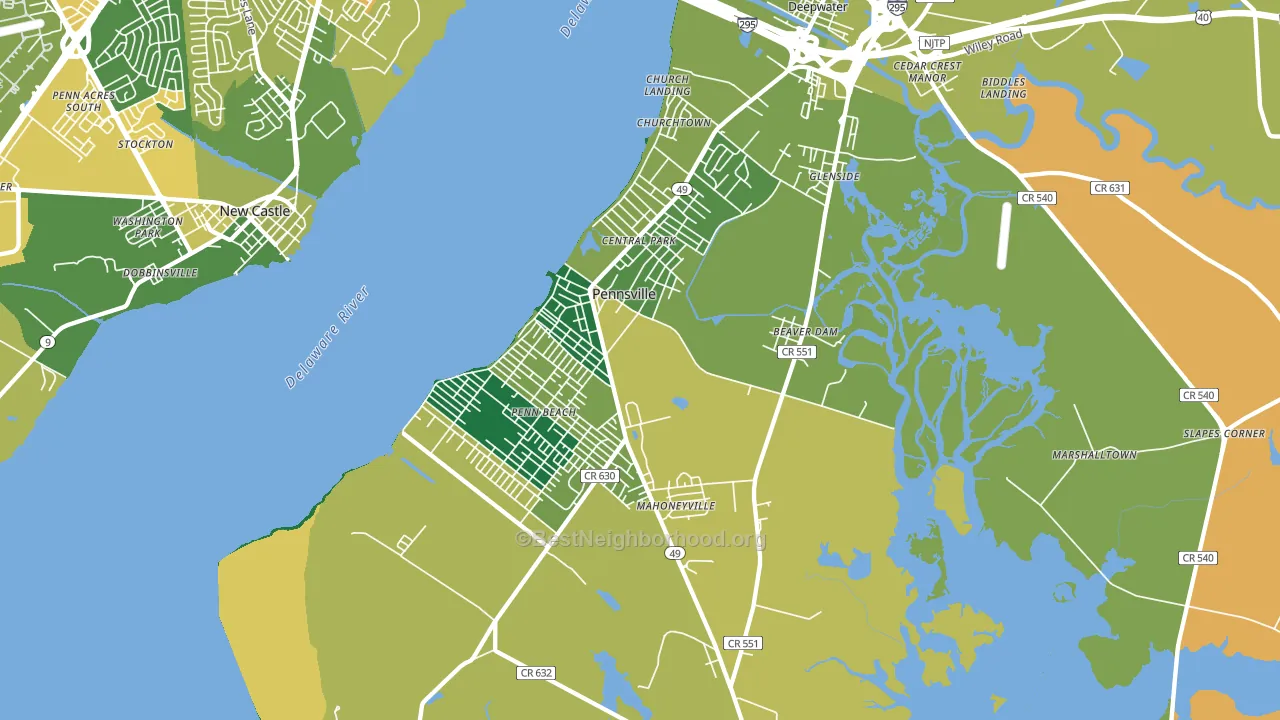 08070, NJ block-group voter-turnout map