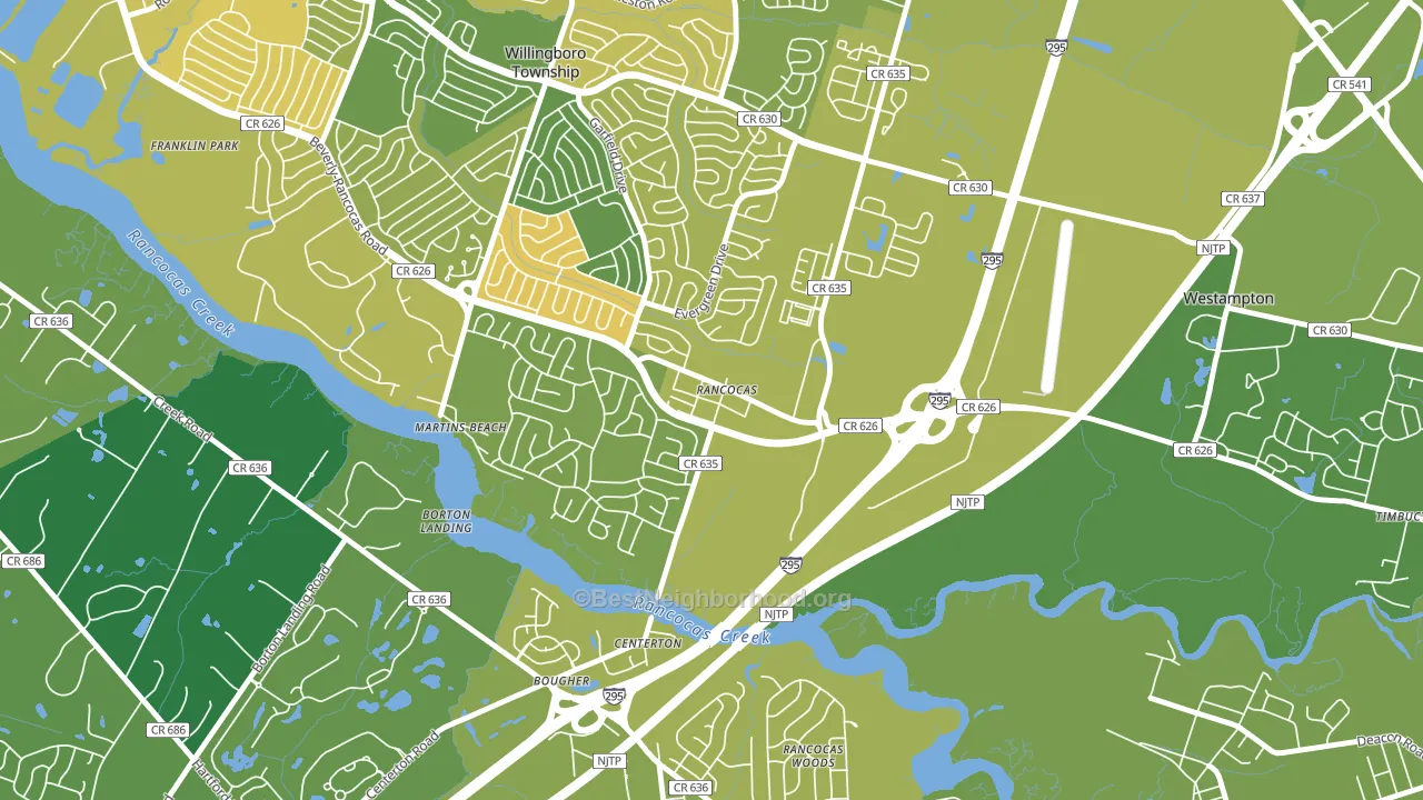 08073, NJ block-group voter-turnout map