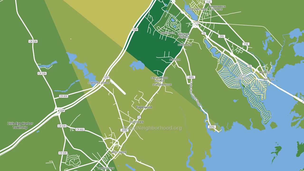 08092, NJ block-group voter-turnout map