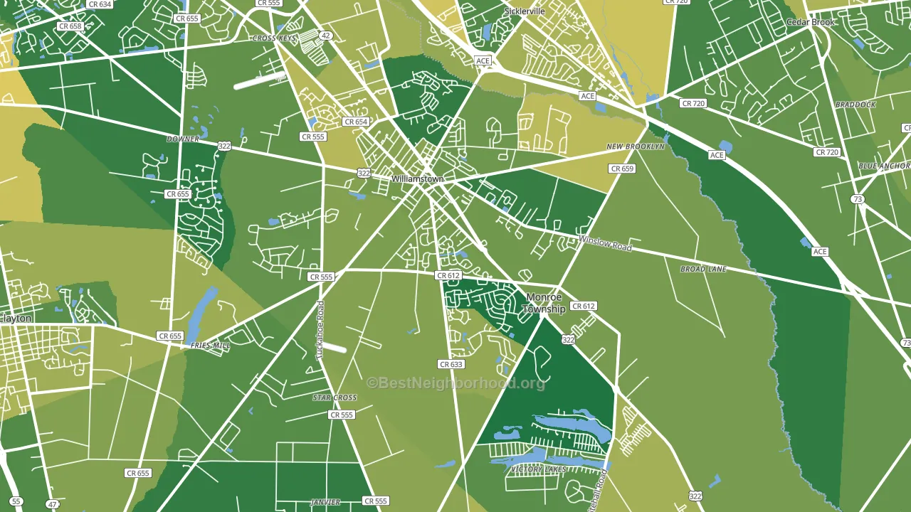 08094, NJ block-group voter-turnout map
