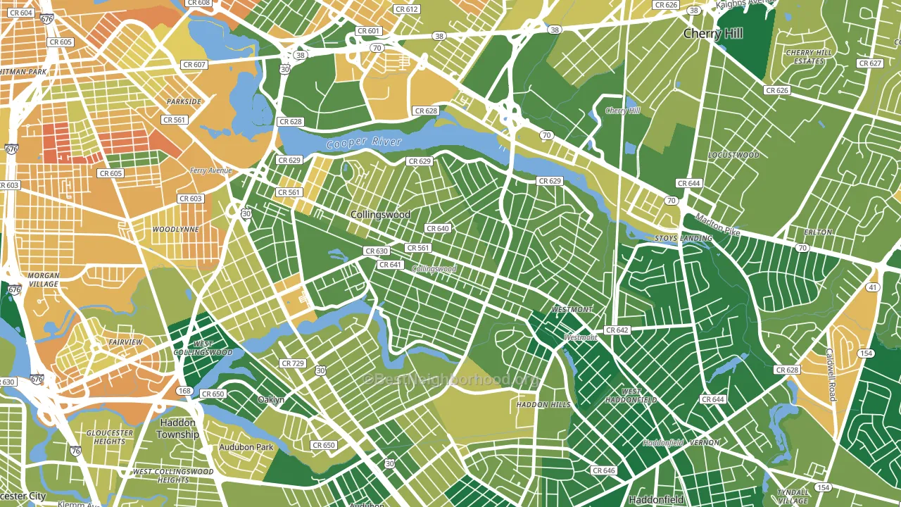 08108, NJ block-group voter-turnout map