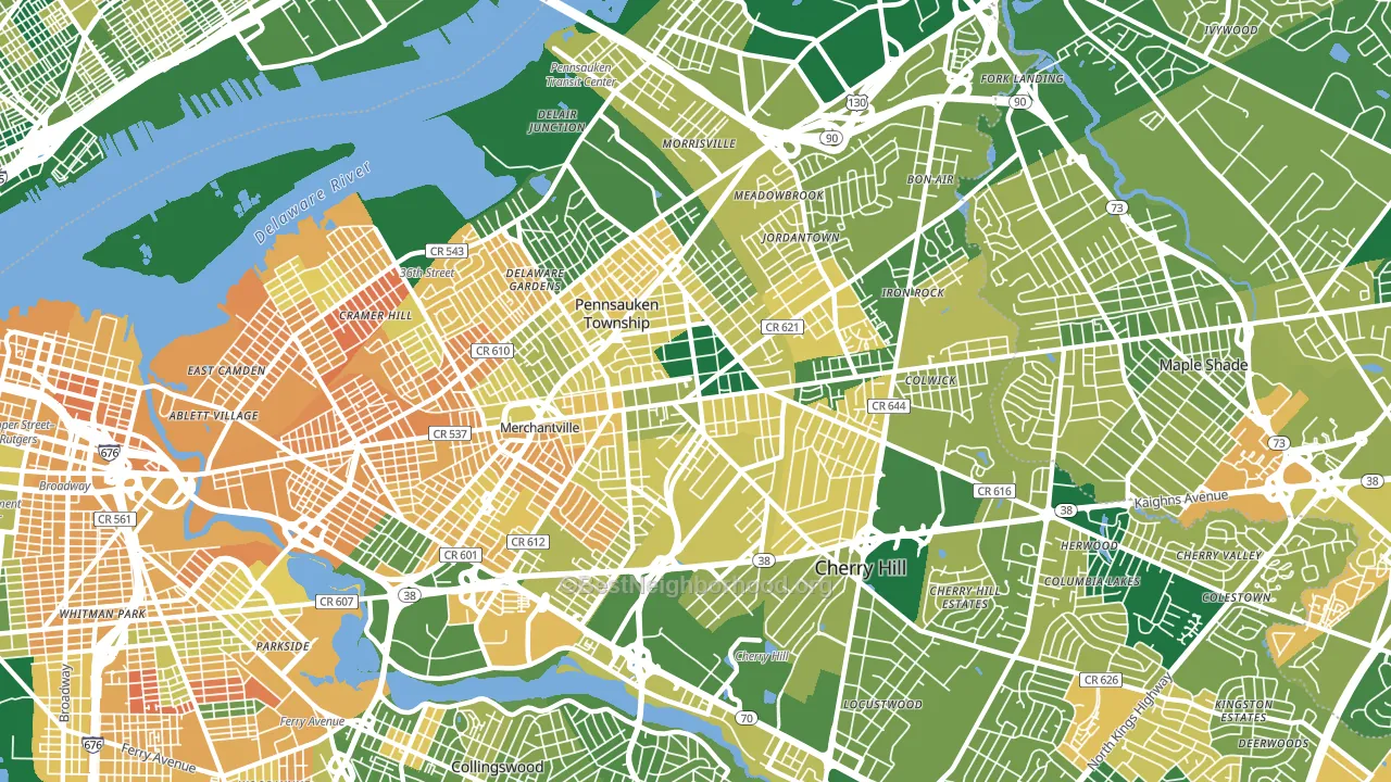 08109, NJ block-group voter-turnout map