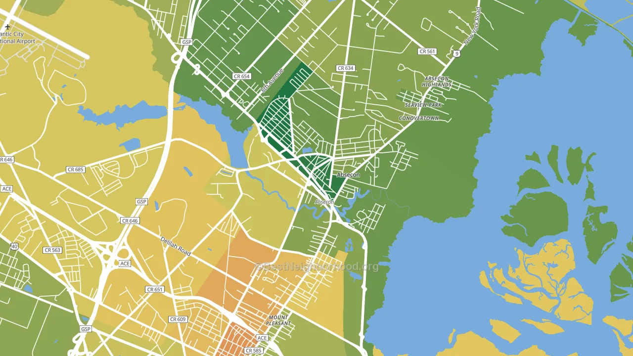 08201, NJ block-group voter-turnout map