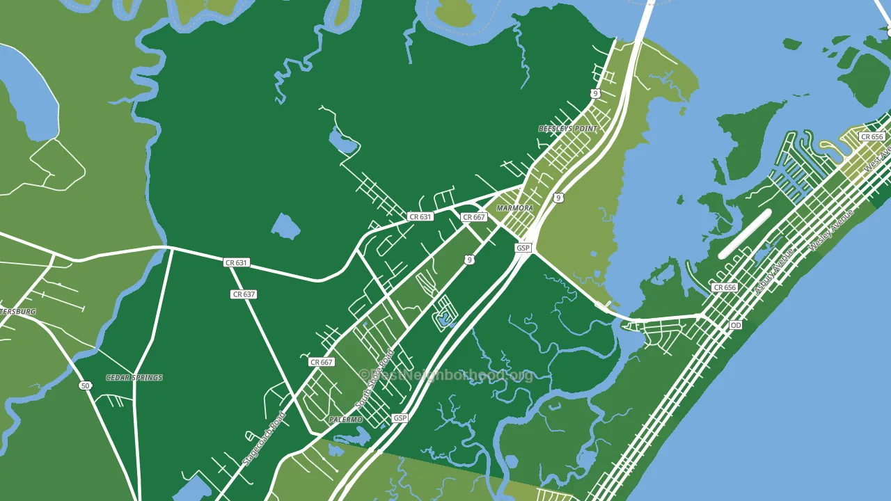 08223, NJ block-group voter-turnout map