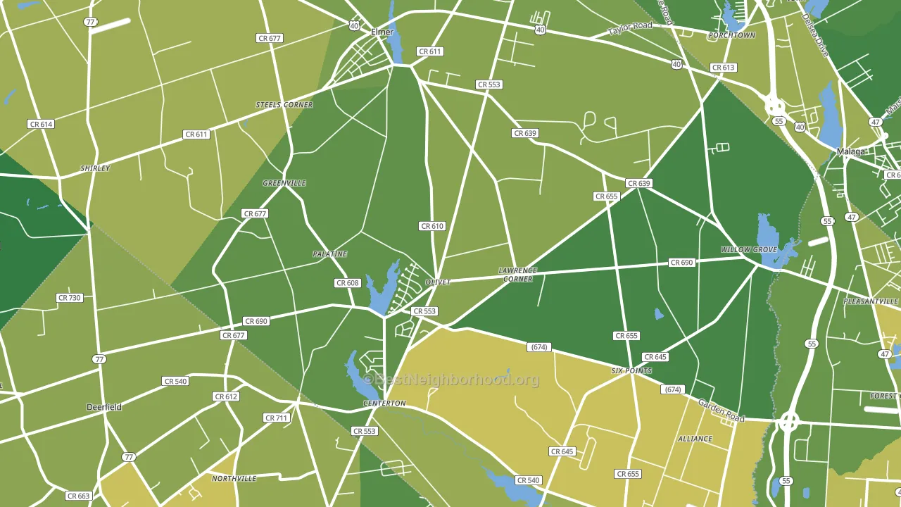 08318, NJ block-group voter-turnout map