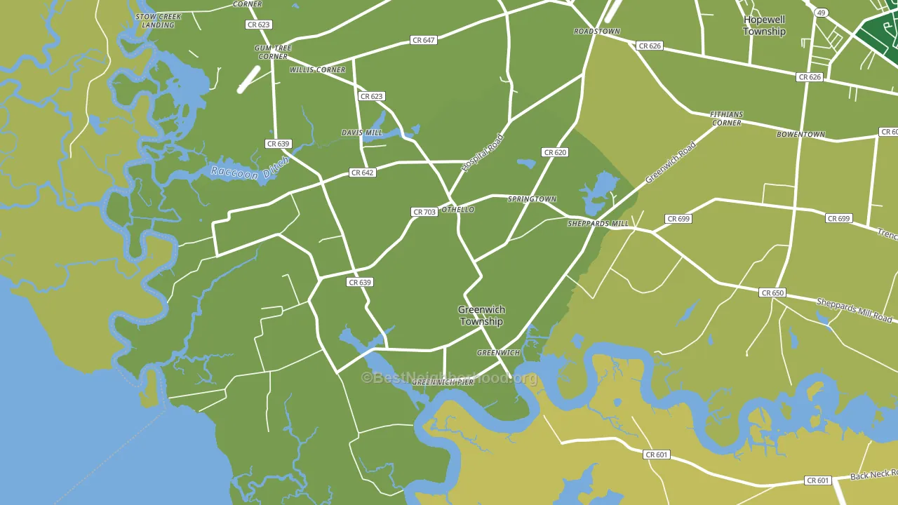 08323, NJ block-group voter-turnout map