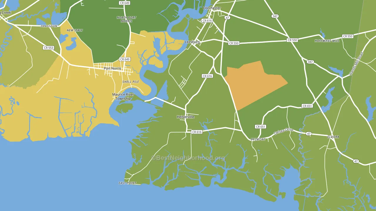 08324, NJ block-group voter-turnout map