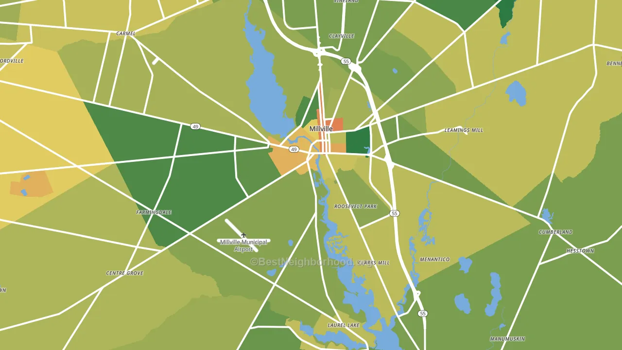 08332, NJ block-group voter-turnout map