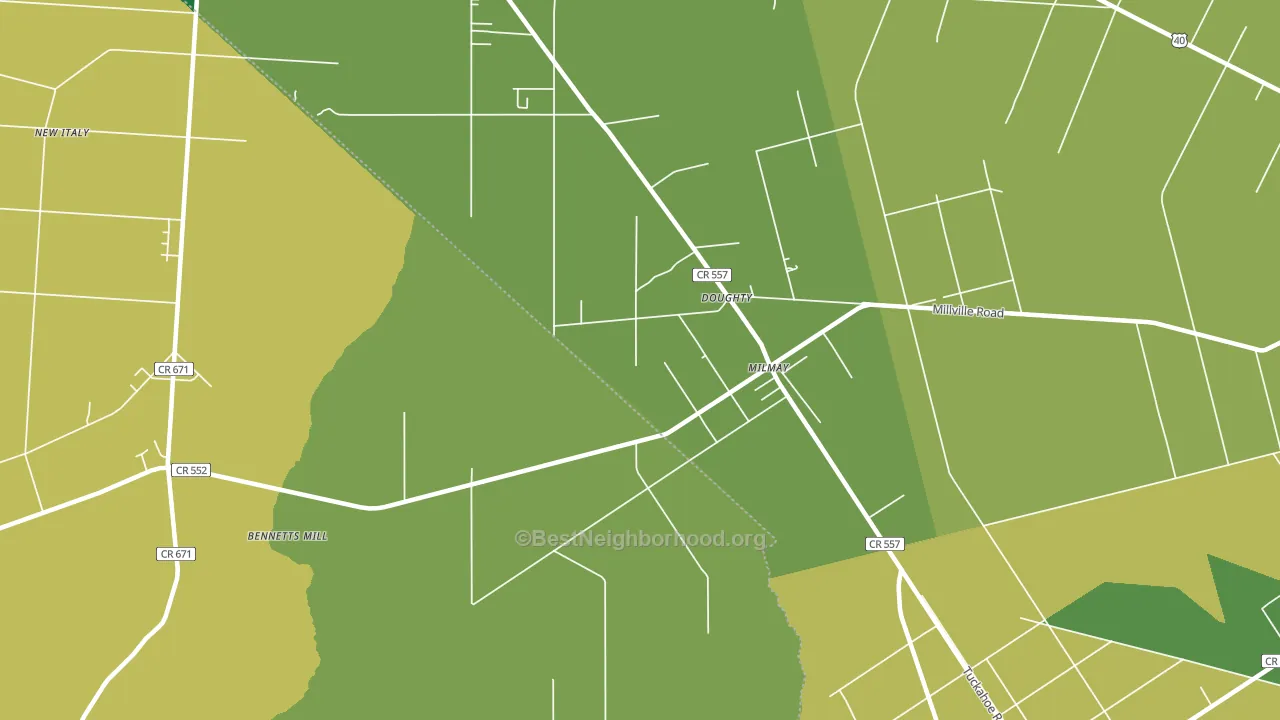 08340, NJ block-group voter-turnout map
