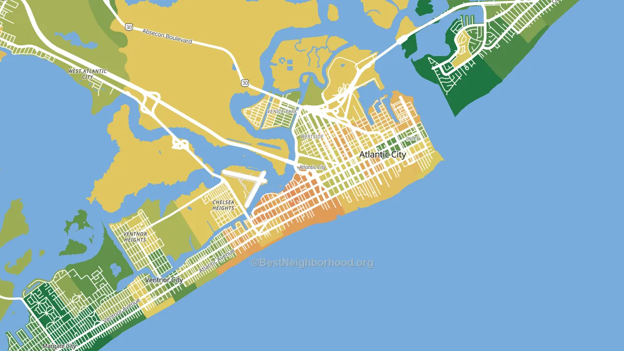 08401, NJ block-group voter-turnout map