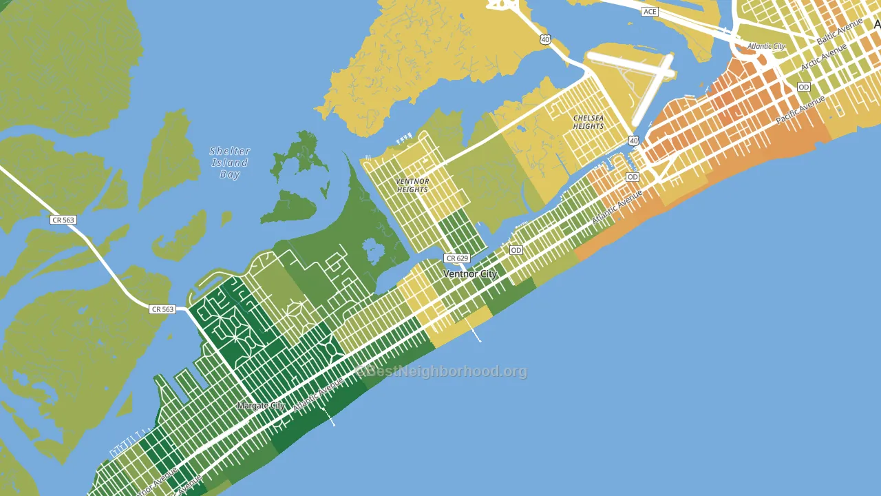 08406, NJ block-group voter-turnout map
