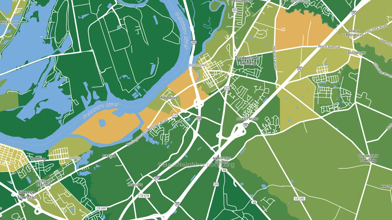 08505, NJ block-group voter-turnout map