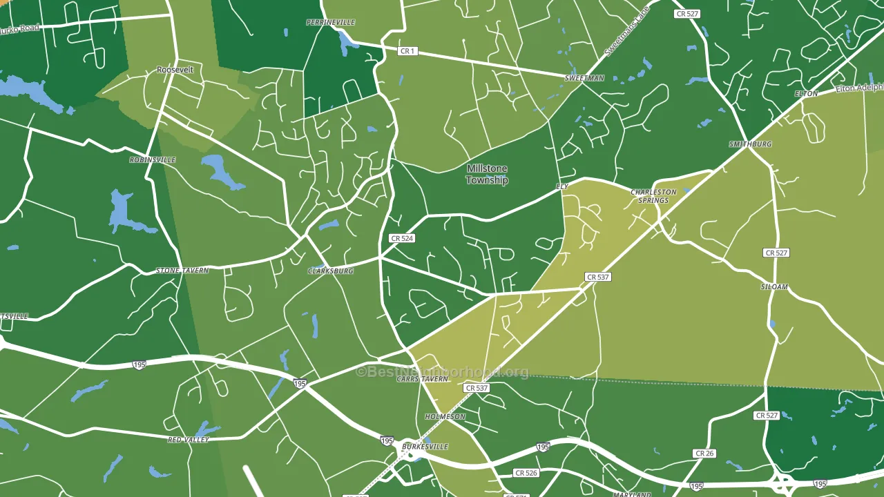 08510, NJ block-group voter-turnout map