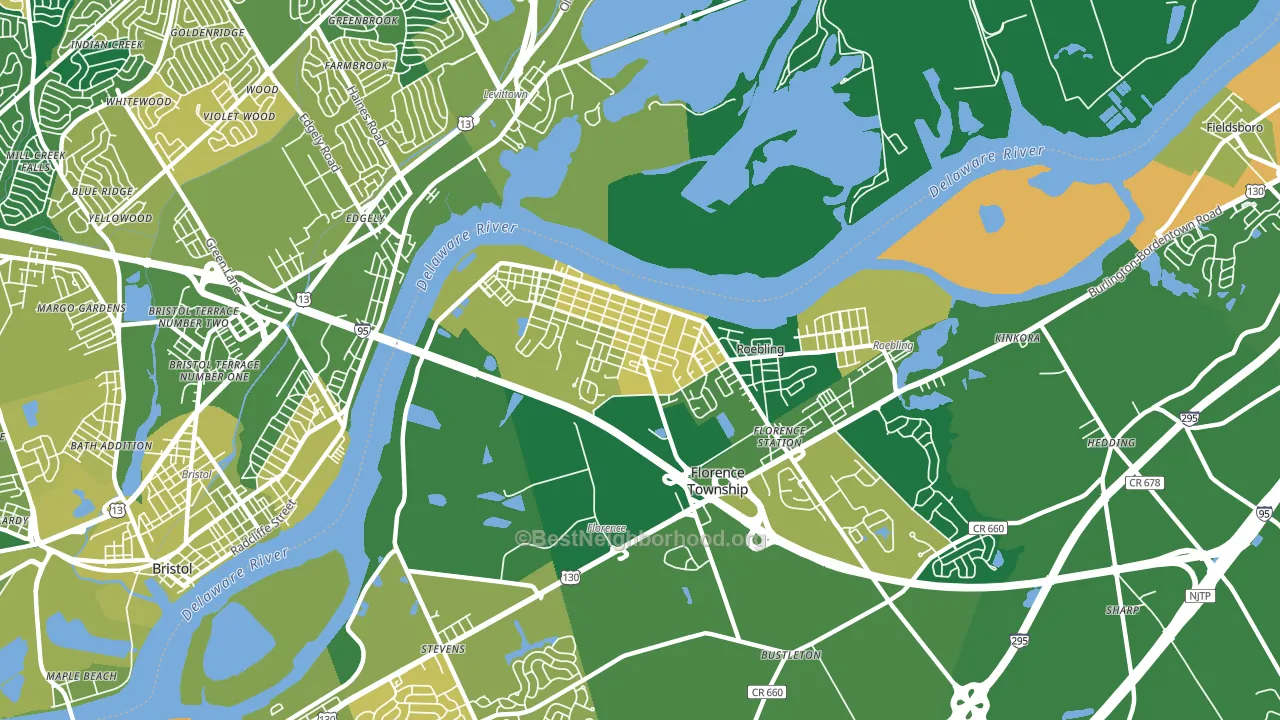 08518, NJ block-group voter-turnout map