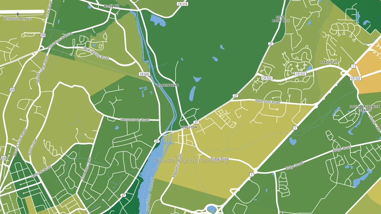 08528, NJ block-group voter-turnout map
