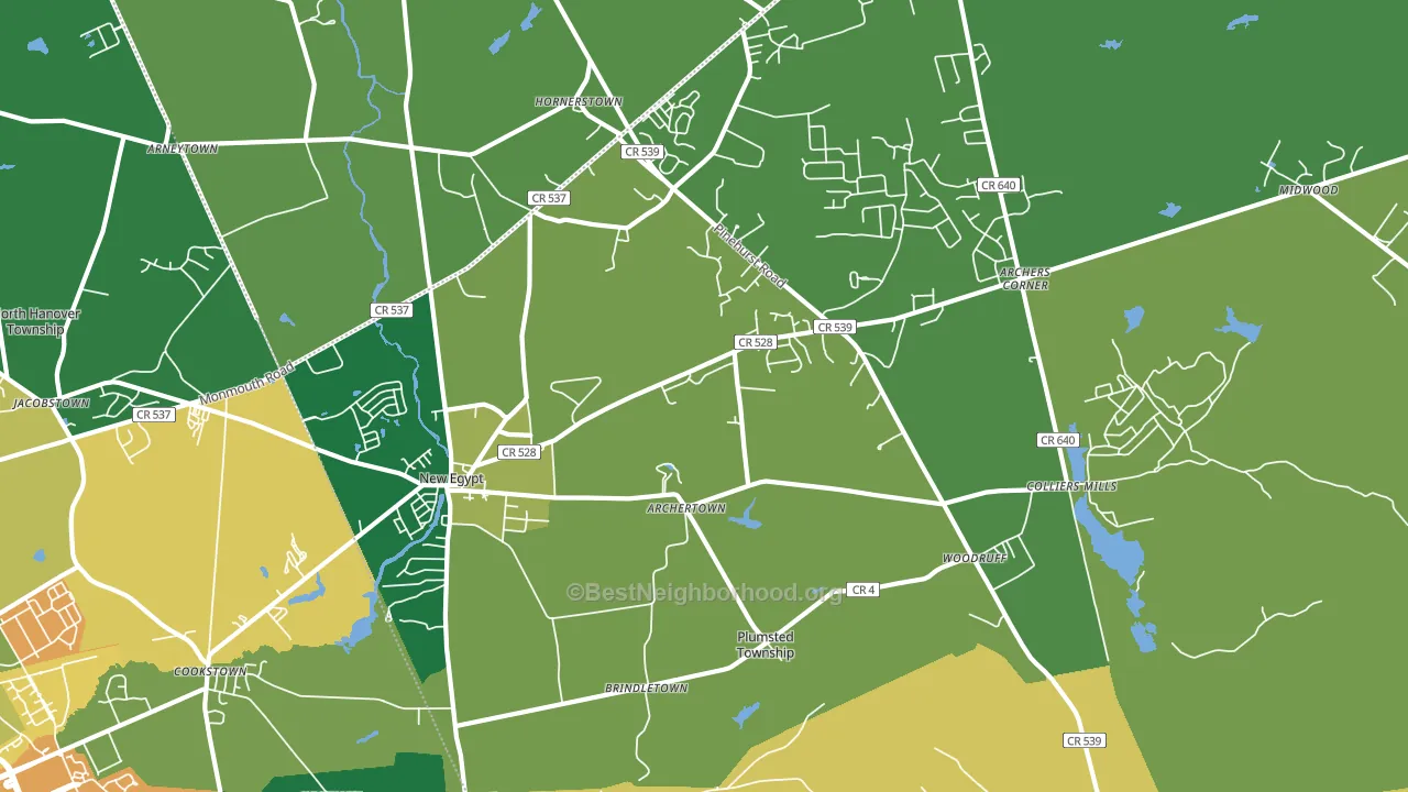 08533, NJ block-group voter-turnout map