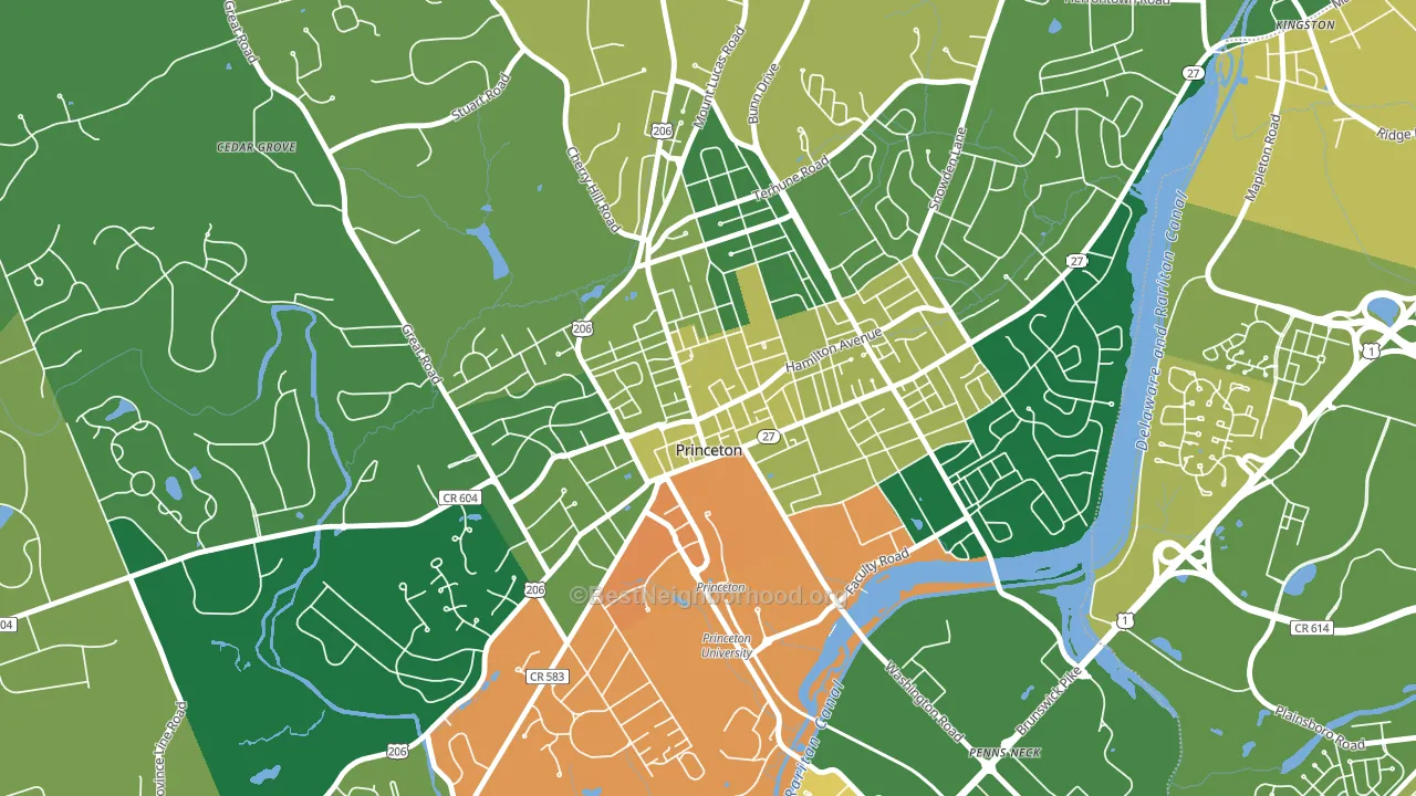 08542, NJ block-group voter-turnout map