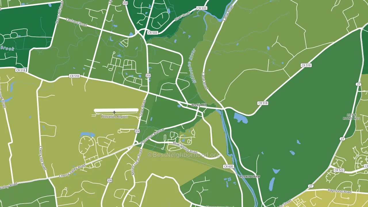 08553, NJ block-group voter-turnout map